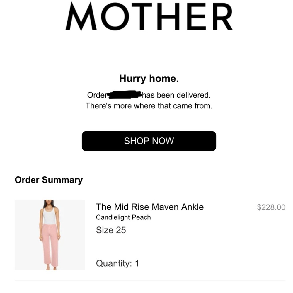 Mother Denim The Mid Rise Maven Ankle in Candlelight Peach, Size 25 - Picture 8 of 8